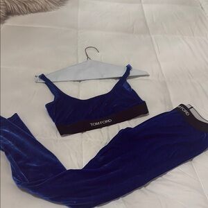 Tom Ford Royal Blue Velvet Lounge Set